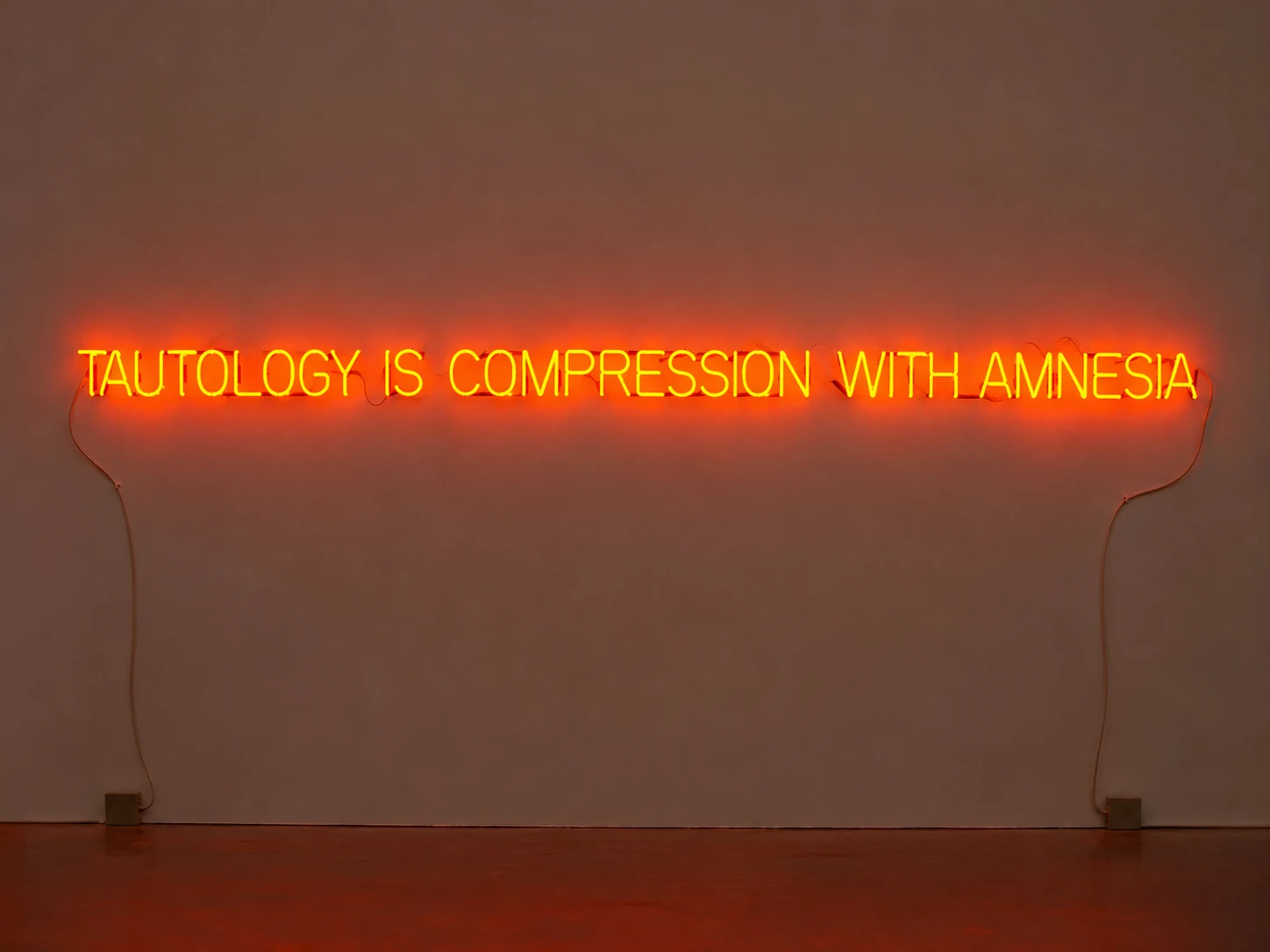 Detail of broken neon text, visible wiring and transformers